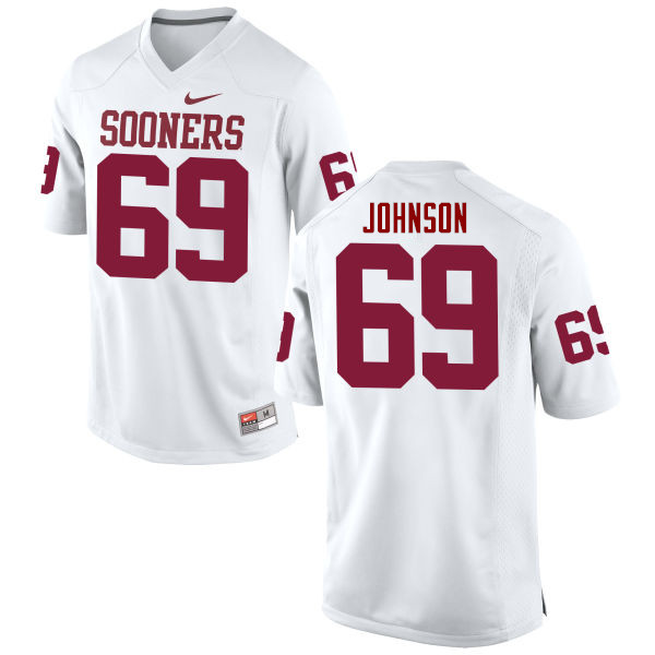 Men Oklahoma Sooners #69 Lane Johnson College Football Jerseys Game-White